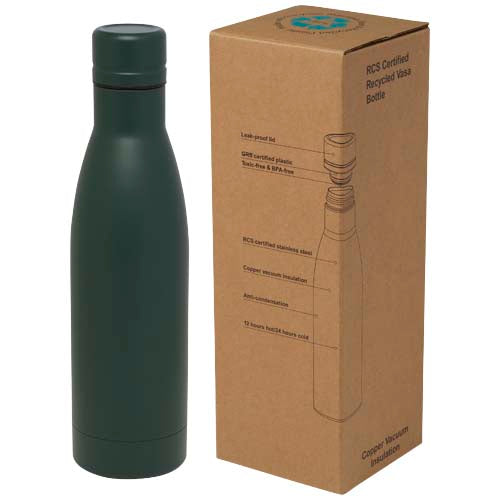 Vasa 500 ml RCS certified recycled stainless steel copper vacuum insulated bottle