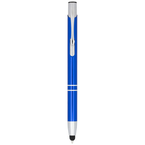 Moneta anodized aluminium click stylus ballpoint pen (blue ink)