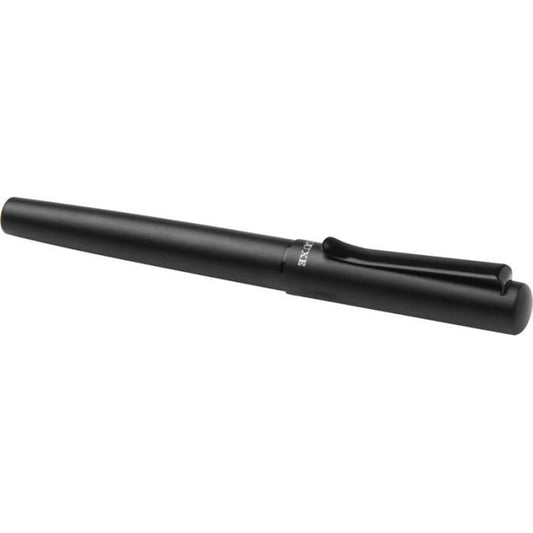 Lucetta recycled aluminium fountain pen (black ink) - Solid black