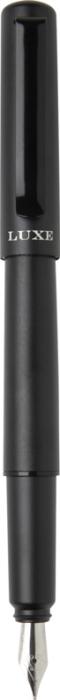 Lucetta recycled aluminium fountain pen (black ink) - Solid black