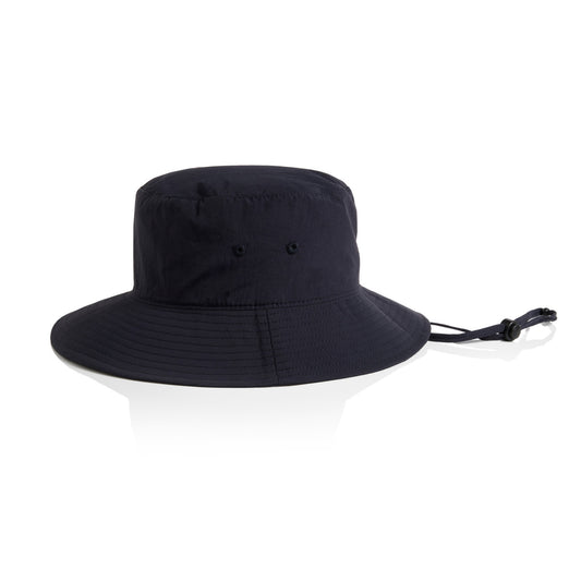 NYLON WIDE BRIM BUCKET HAT - Navy