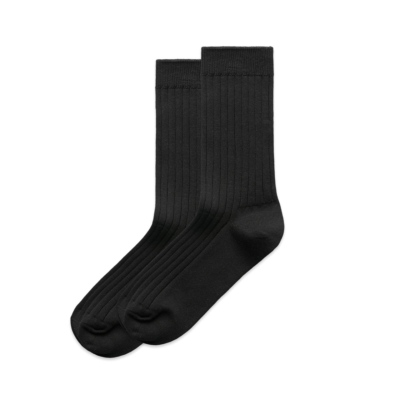 WO' RIB SOCK (2PK) - Black