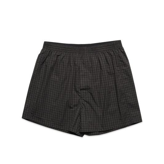 BOXER CHECK SHORTS - Black/Coal