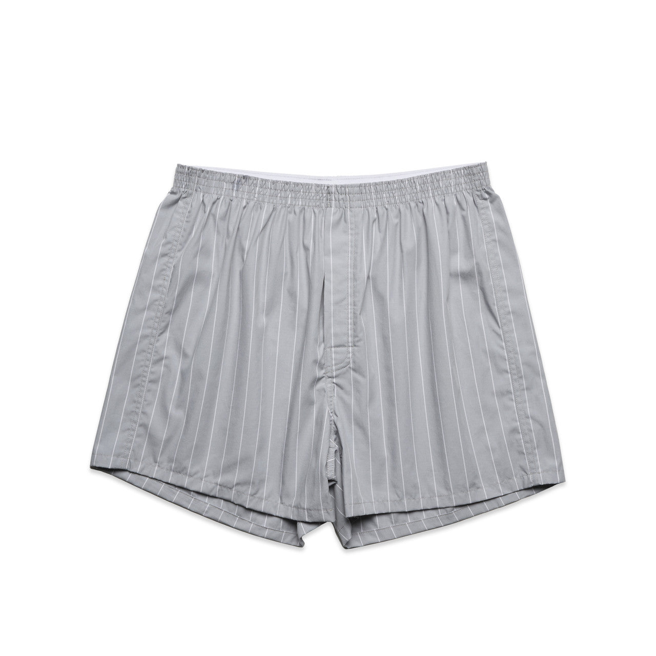 BOXER FINE STRIPE SHORTS - Smoke/White