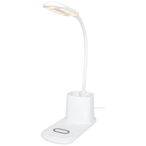 Bright desk lamp and organizer with wireless charger
