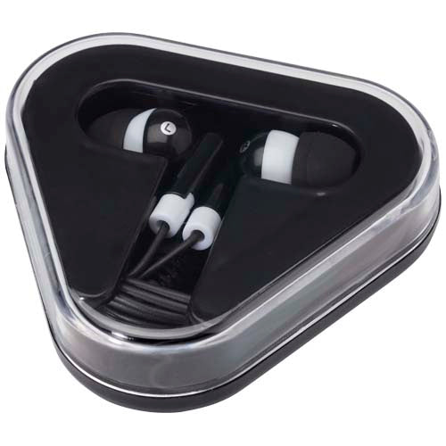 Rebel earbuds with recycled plastic storage box