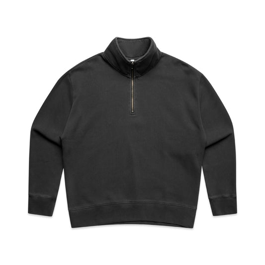 WOS RELAX FADED HALF ZIP - Faded Black