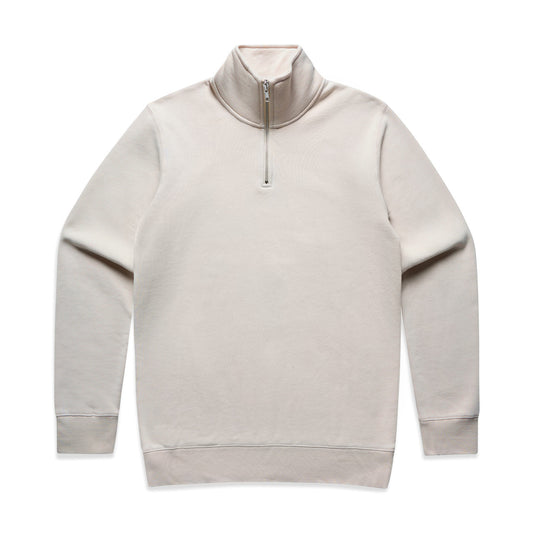HALF ZIP CREW - Bone