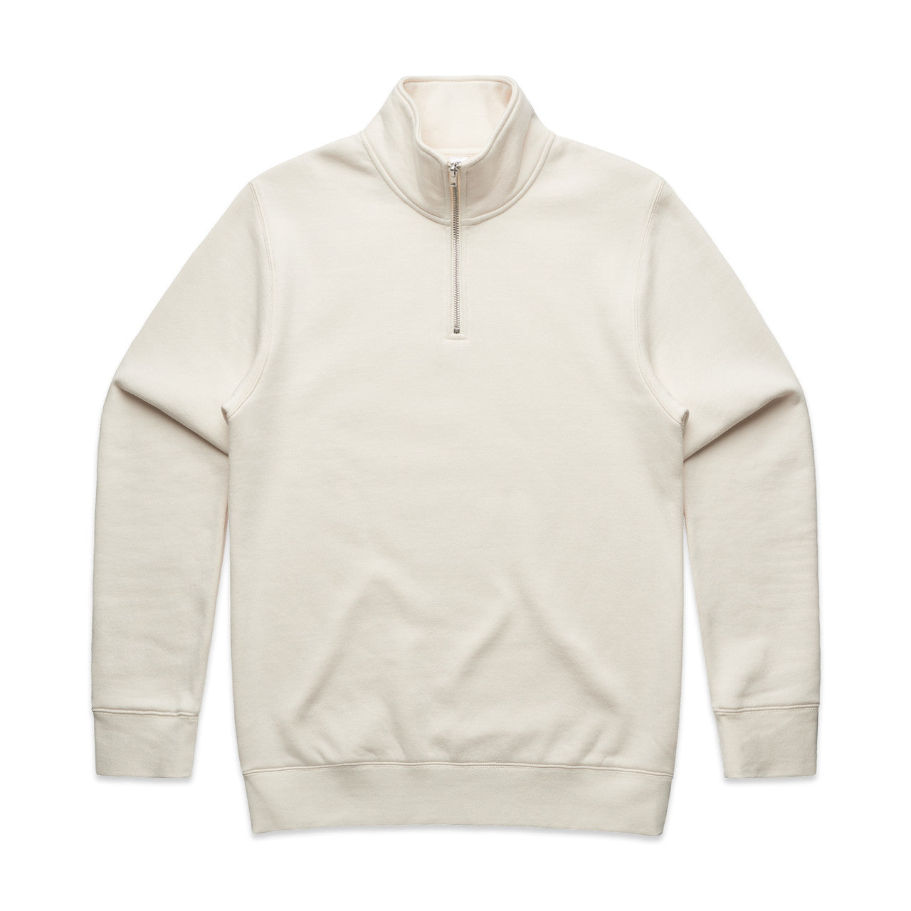 HALF ZIP CREW - Ecru