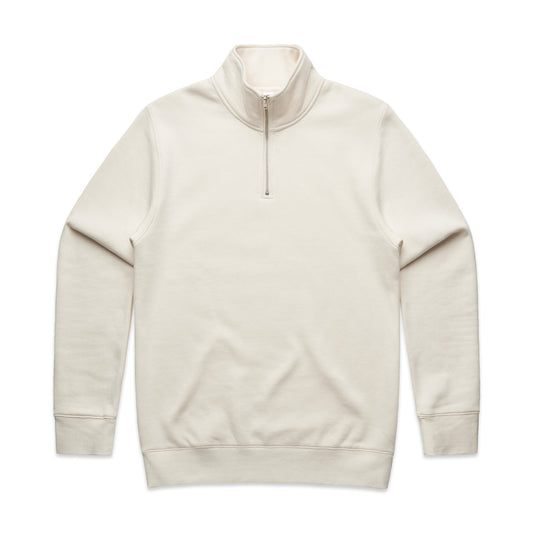 HALF ZIP CREW - Ecru