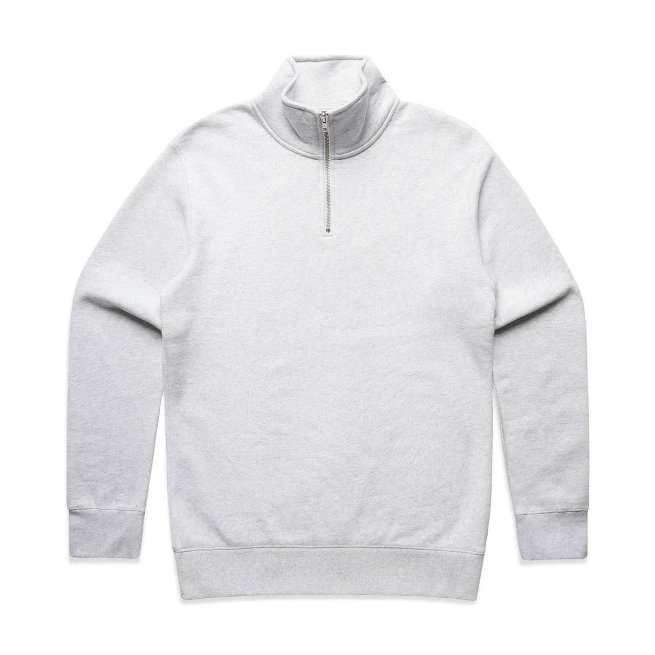HALF ZIP CREW - White Heather