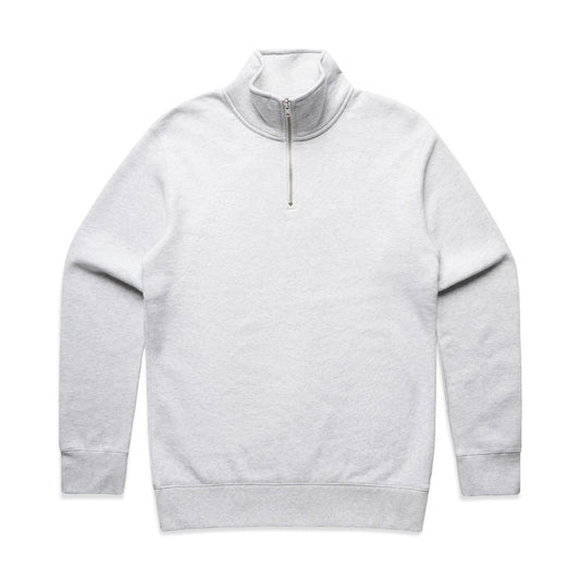 HALF ZIP CREW - White Heather