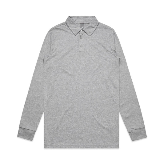 CHAD LONG SLEEVE POLO - Athletic Heather