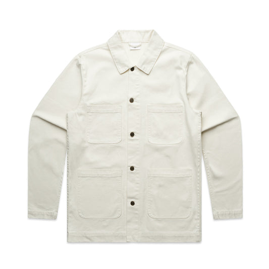 DENIM CHORE JACKET - Ecru