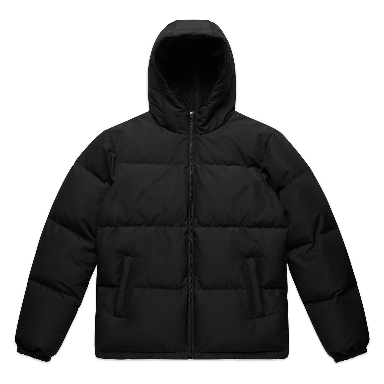 HOODED PUFFER JACKET - Black