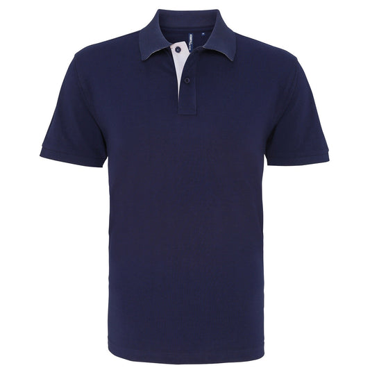 Men's classic fit contrast polo