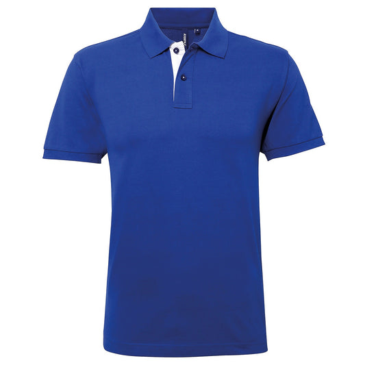 Men's classic fit contrast polo