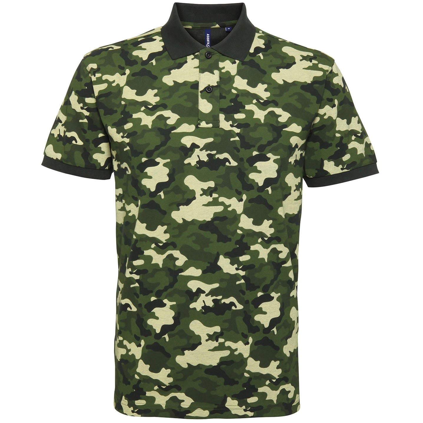Men's camo piqué polo