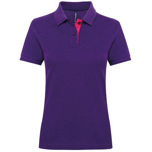 Women's contrast polo