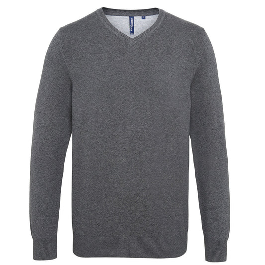 Men's cotton blend v-neck sweater