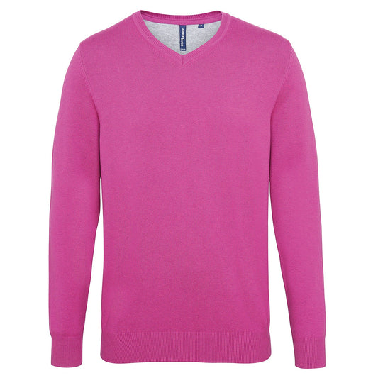 Men's cotton blend v-neck sweater