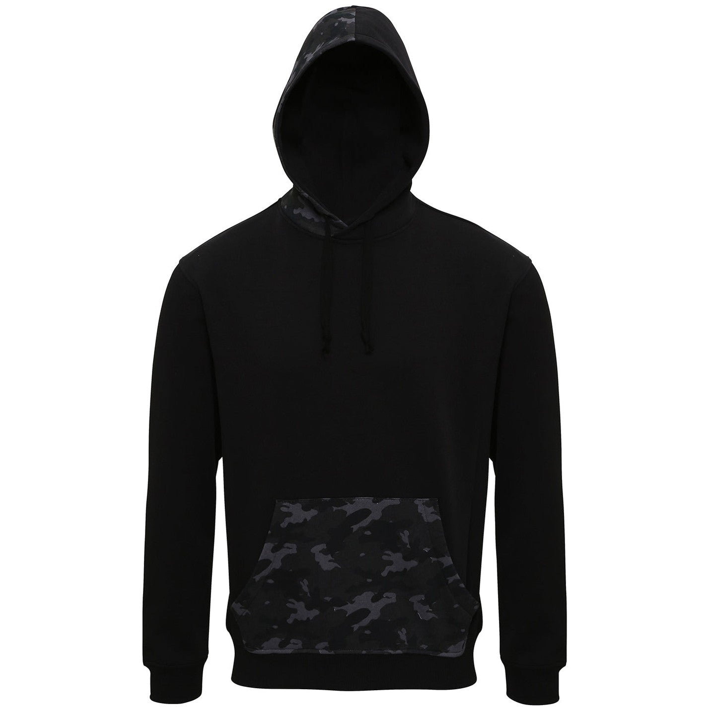 Men's camo trimmed hoodie