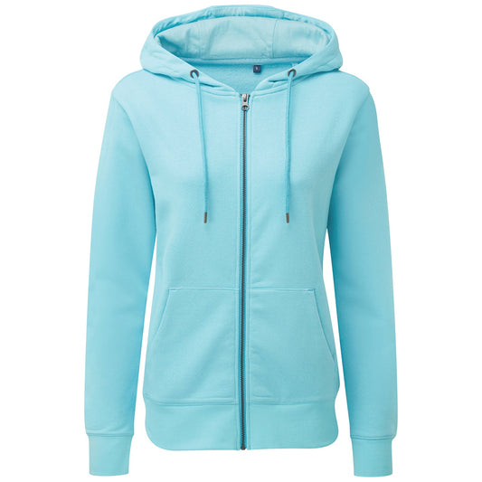 Women's zip-through organic hoodie