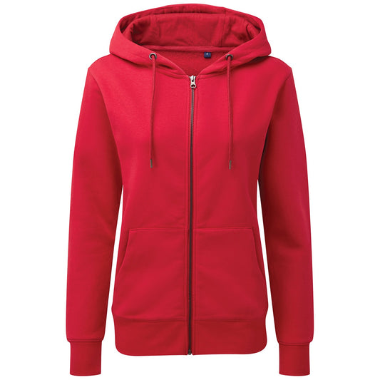 Women's zip-through organic hoodie