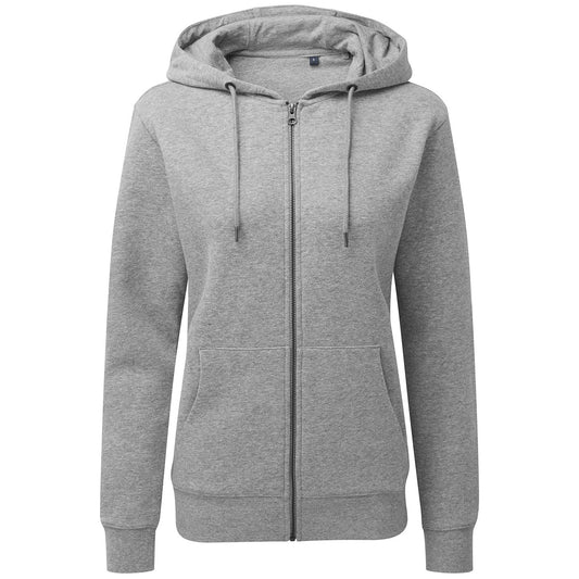 Women's zip-through organic hoodie