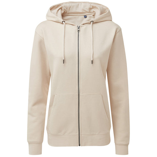 Women's zip-through organic hoodie