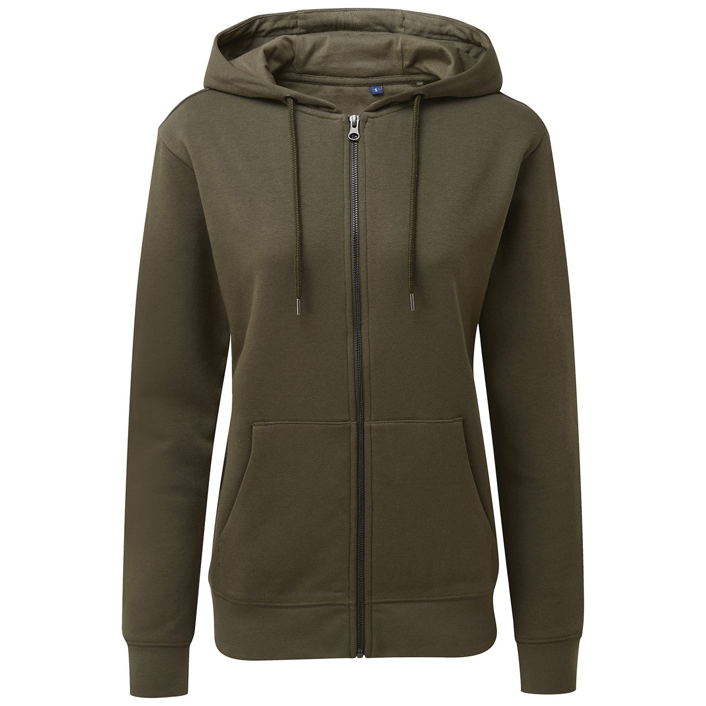 Women's zip-through organic hoodie