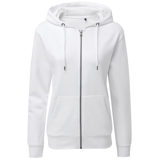 Women's zip-through organic hoodie