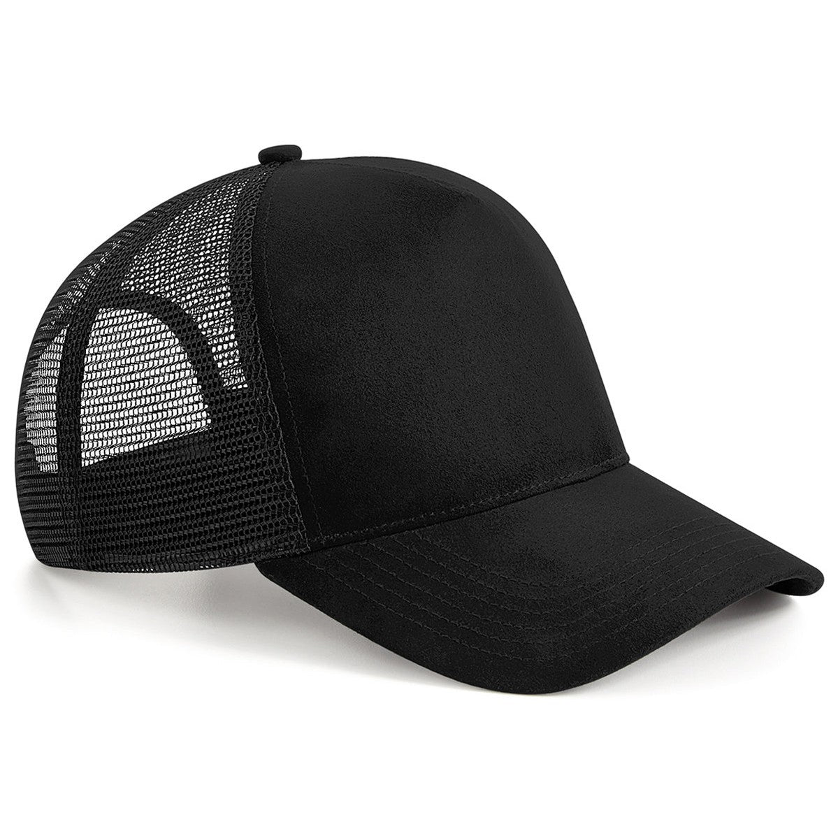 Suede snapback trucker