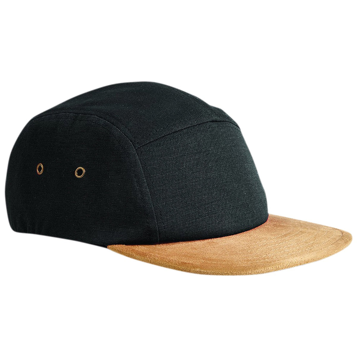 Suede peak 5-panel cap