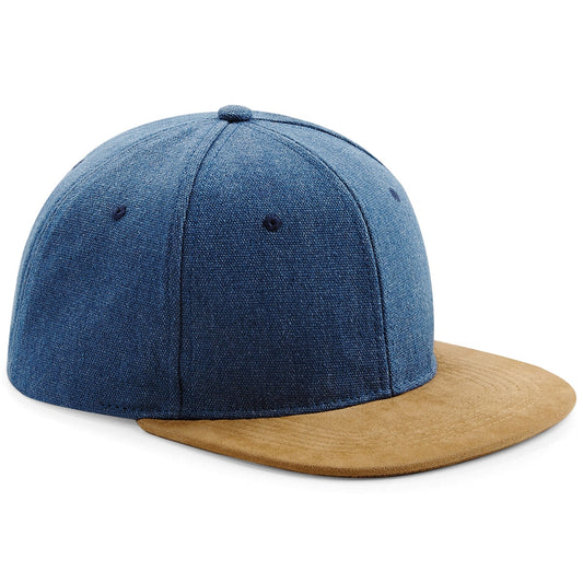 Suede peak snapback