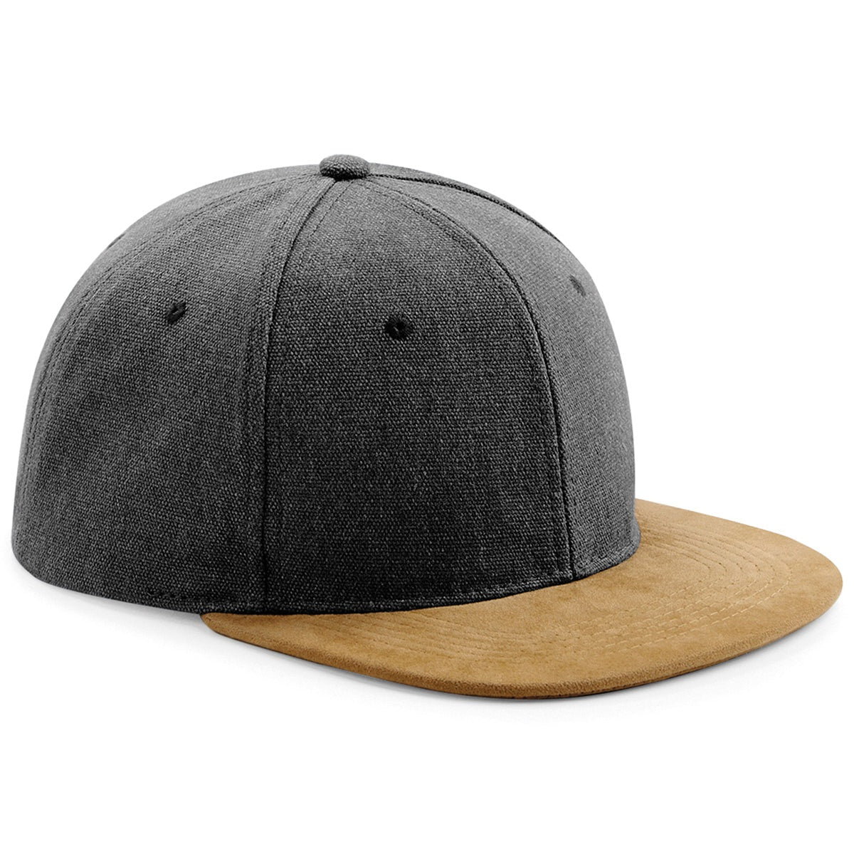 Suede peak snapback