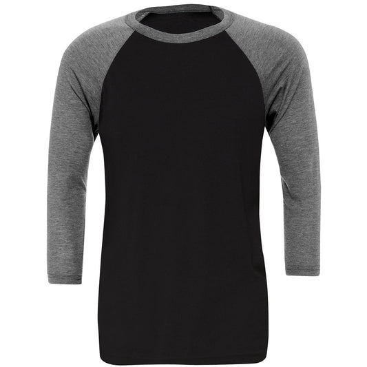 Unisex triblend ¾ sleeve baseball t-shirt