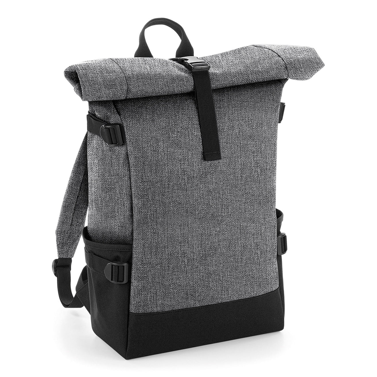 Block roll-top backpack
