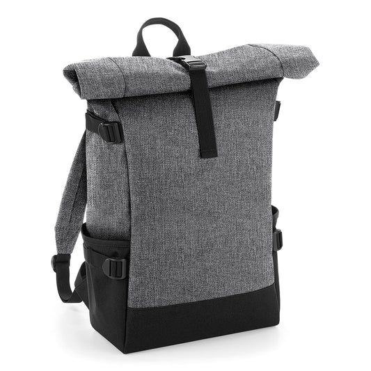 Block roll-top backpack