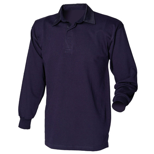 Long sleeve plain rugby shirt