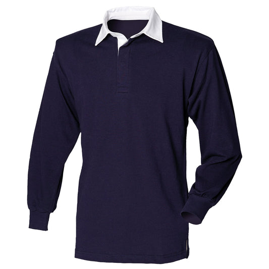 Long sleeve plain rugby shirt