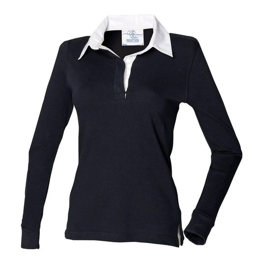Women's long sleeve plain rugby shirt