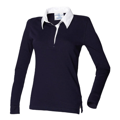Women's long sleeve plain rugby shirt