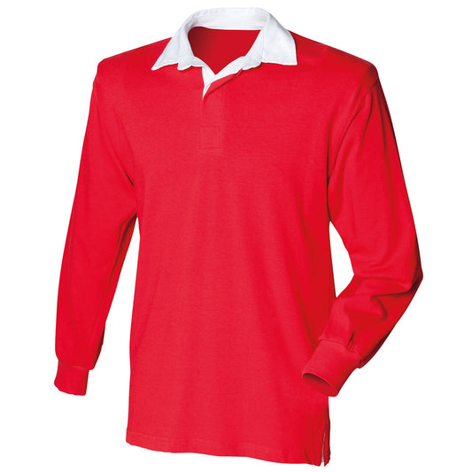 Kids long sleeve plain rugby shirt