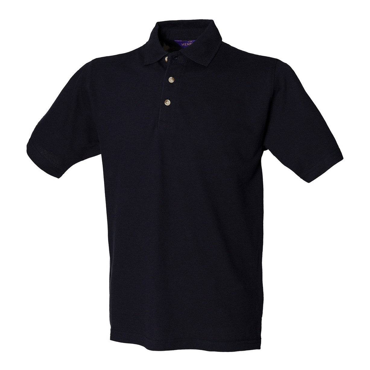 Classic cotton piqué polo with stand-up collar