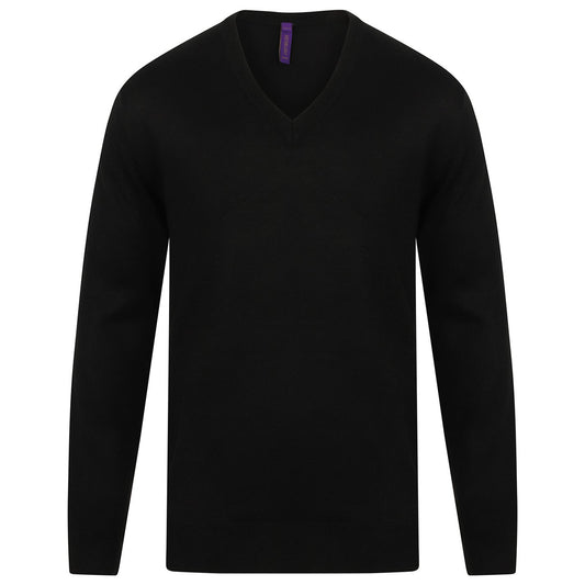 Cashmere touch acrylic v-neck jumper