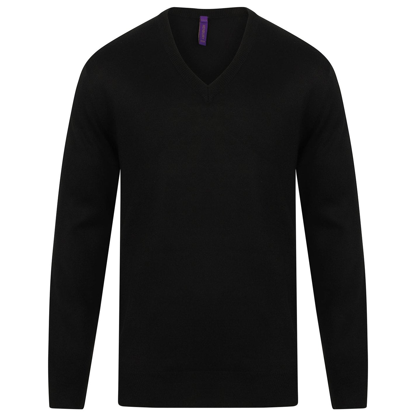 Cashmere touch acrylic v-neck jumper