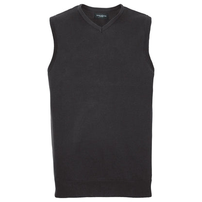 V-neck sleeveless knitted sweater