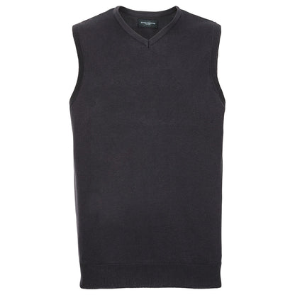 V-neck sleeveless knitted sweater