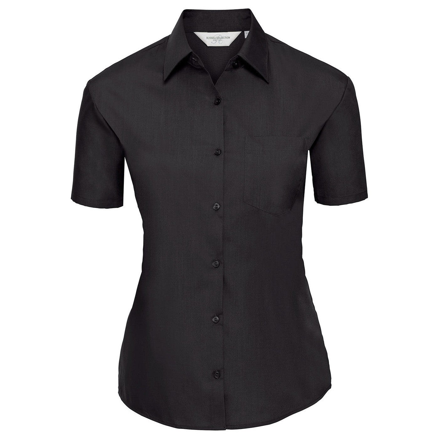 Women's short sleeve polycotton easycare poplin shirt